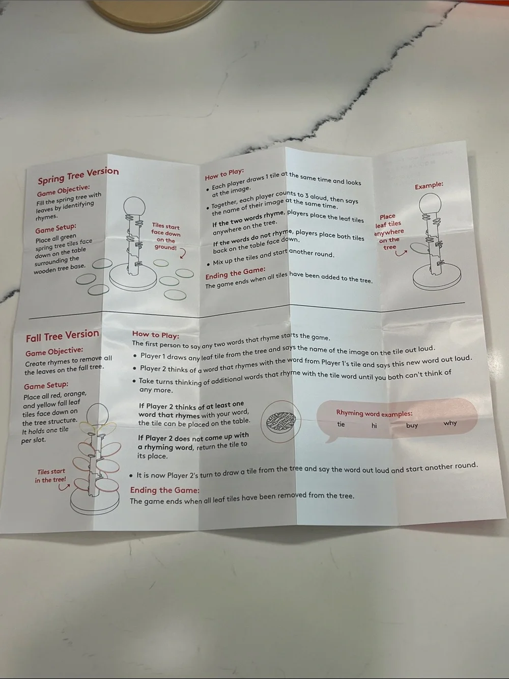 LOVEVERY Rhyming Leaves Game from Reading Skill Set Part 1